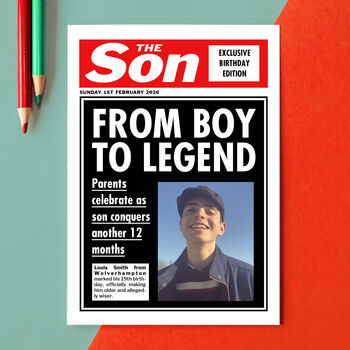 Personalised Birthday Card For Son, 3 of 3