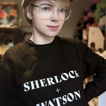 Sherlock + Watson Literary Couples Sweatshirt, 4 of 4