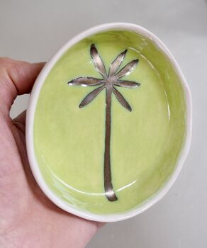 Handmade Ceramic Palm Tree Jewellery Dish, 4 of 5