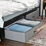 Grey Foldable Underbed Storage Bag Boxes With Divider, thumbnail 1 of 7