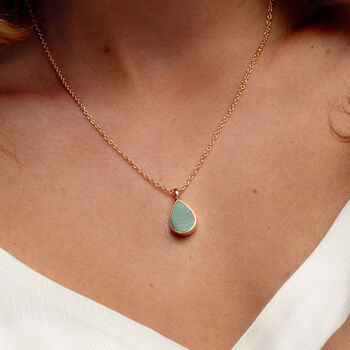 Teardrop Malachite Urn 18 K Rose Gold Plated Silver, 2 of 8