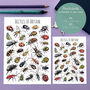 Beetles Of Britain Watercolour Postcard, thumbnail 2 of 8