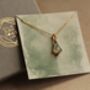 Moss Agate Art Deco Gold Necklace, thumbnail 9 of 9