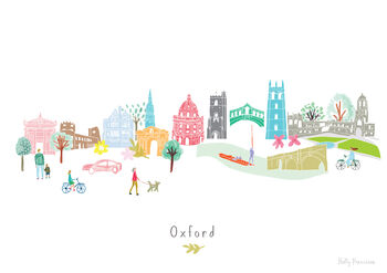 Oxford Skyline Cityscape Art Print, 3 of 3