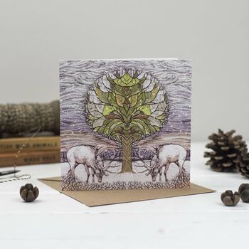 'Christmas Deer And Hares' Mixed Pack Of 10 Cards, 8 of 10