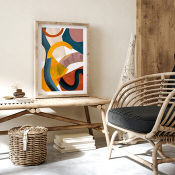 Abstract Shapes Painted Art Print, 3 of 11