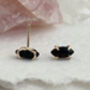 Black Onyx Marquis Stud Earring, thumbnail 3 of 6