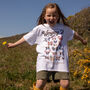 Winging It Girls' Butterfly Guide T Shirt, thumbnail 1 of 4