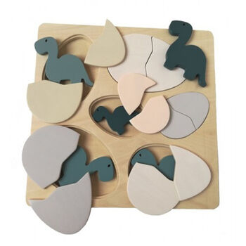 Egg And Dinosaur Shapes Wooden Puzzle, 2 of 3