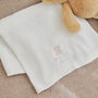 Personalised Biscuit Bear Ivory Shawl, thumbnail 1 of 4