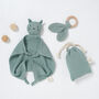 Organic Baby Cat Comforter With Teether And Bag, thumbnail 3 of 6