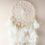 White Whimsical Feather Dream Catcher, thumbnail 1 of 6