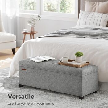 Storage Ottoman Footstool With Lid Feet Bed End Bench, 2 of 12