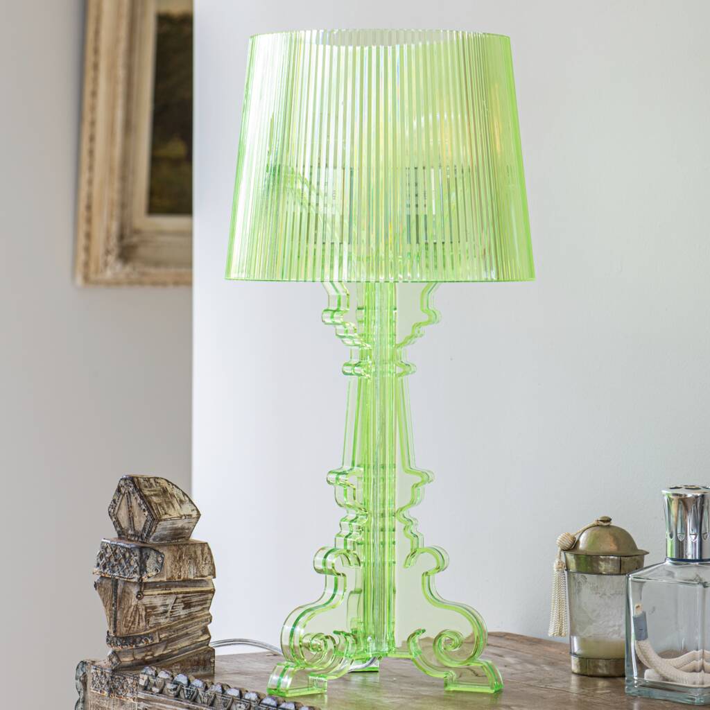 Acrylic Transparent Green Table Lamp, 1 of 5
