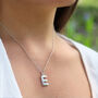 Sterling Silver Chunky Initial Necklace, thumbnail 8 of 12