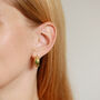 Hand Illustrated 'English Ivy' Flower Hoop Earrings, thumbnail 1 of 7