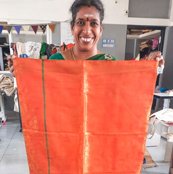Extra Large Zero Waste Upcycled Sari Gift Wrap, 6 of 12