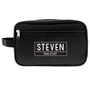 Personalised Any Message Black Wash Bag For Him, thumbnail 2 of 4