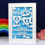 Personalised Twins Papercut Card, thumbnail 4 of 6