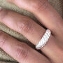 Sterling Silver Croissant Ring Adjustable Open, thumbnail 6 of 11
