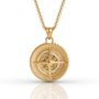 Men's 18k Gold Plated Compass Pendant 'Navigator', thumbnail 8 of 9