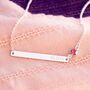 Personalised Birthstone And Bar Name Necklace, thumbnail 2 of 12