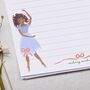 A5 Personalised Letter Writing Paper Ballerinas, thumbnail 2 of 4