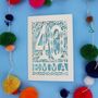 Personalised 40th Birthday Card Papercut Woodland Design, thumbnail 3 of 12
