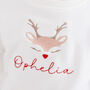 Personalised Reindeer Christmas Sweatshirt Jumper, thumbnail 2 of 4