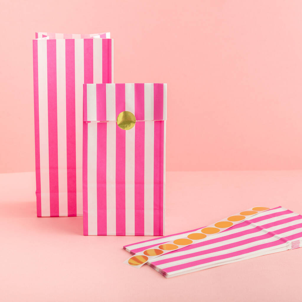 Candy Stripe Party Bags By Postbox Party | notonthehighstreet.com