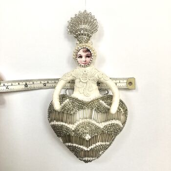 Beaded Christmas Tree Topper 'Pearl', 8 of 8