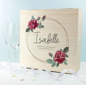 Personalised Floral Wedding Keepsake Box, 9 of 12