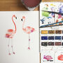 Flamingos Tropical Fun Greetings Card, thumbnail 3 of 4