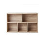 Five Compartments Oak Wooden Bookcase Bookshelf, thumbnail 7 of 10