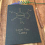 Personalised Coffee Molecule Chemistry Gold Foil Card, thumbnail 1 of 10