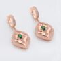 18k Rose Gold Peridot Statement Drop Earrings, thumbnail 1 of 3