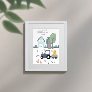 Personalised Farmyard Children’s Nursery Framed Print, 8 of 10
