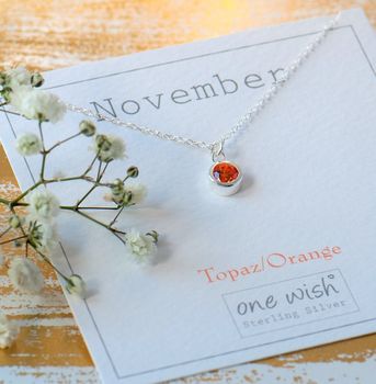 November Birthstone Sterling Silver Necklace, 2 of 12