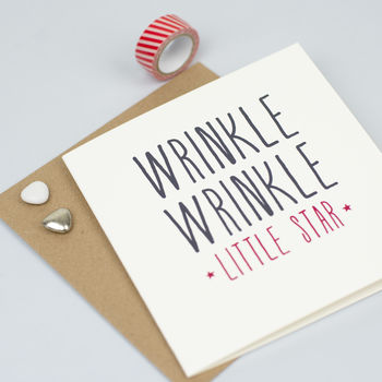 'Wrinkle Wrinkle' Funny Birthday Card, 2 of 4