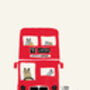 London Bus Cat Print, thumbnail 4 of 5