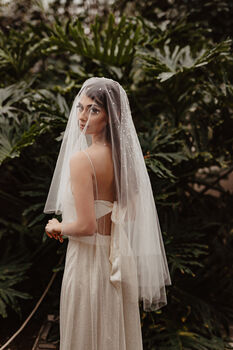 Katrina Pearl And Crystal Wedding Blusher Veil, 6 of 7