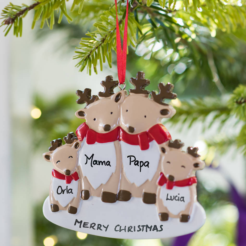 personalised christmas reindeer teddy