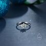 Sterling Silver Opal Flower Ring, thumbnail 2 of 11