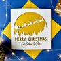 Santa's Sleigh Papercut Personalised Christmas Card, thumbnail 2 of 6