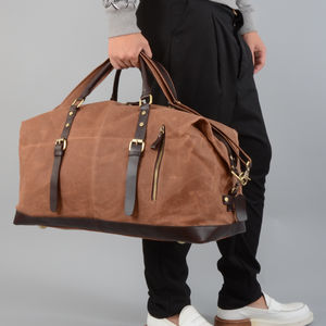 Leather Weekend and Holdall Bags for Men | notonthehighstreet.com