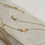 Two Little Solid Gold Star Necklace, thumbnail 1 of 5