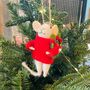 Personalised Wreath Mouse Christmas Decoration, thumbnail 1 of 3