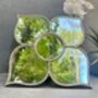 21cm Silver Flower Shaped Table Wall Mirror Small Gift, thumbnail 3 of 7