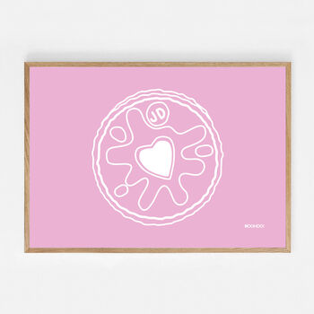 Jammie Dodger Biscuit Print Four Colour Options, 5 of 9