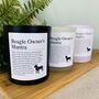 Fun Personalised Beagle Owner's Affirmation Candle, thumbnail 1 of 11
